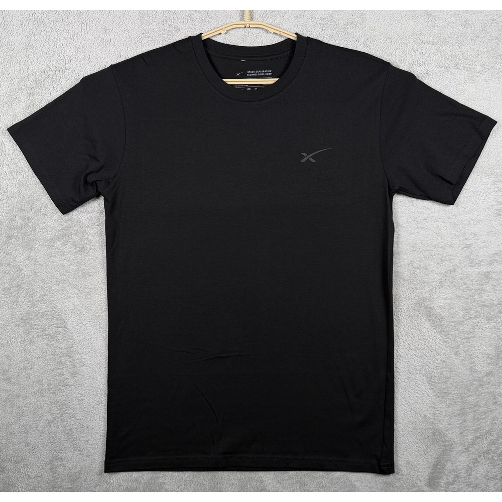 SpaceX Shirt Mens Medium Black Cotton Crew Neck Short Sleeve Tee Space X